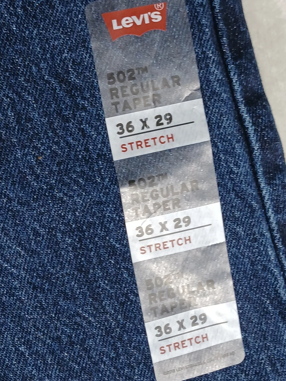 Levi's 502 Regular Taper Jeans 36x29 Men's Dark Wash NWT New